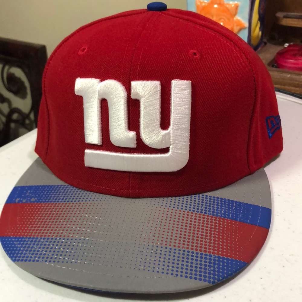 New York Giants NFL Visor Stripe Fitted Hat size 7